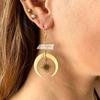 Handmade Metal Moon Star Statement Earrings For Ladies Summer Casual Wear
