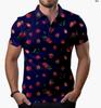 New Men's Summer POLO Shirt Men's Casual Short Sleeve Lapel T-Shirt D Printed Short Sleeve POLO