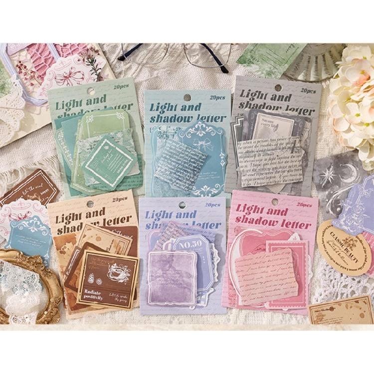 20 fournitures de loisirs créatifs en papier résistant à la décoloration, avec autocollants au design rétro, pour le scrapbooking et les projets de journal créatif