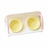 Ceramic Cat Food Water Bowl Double Bowls Pet Food Dispenser Cat Feeding Station  Wet Dry Food
