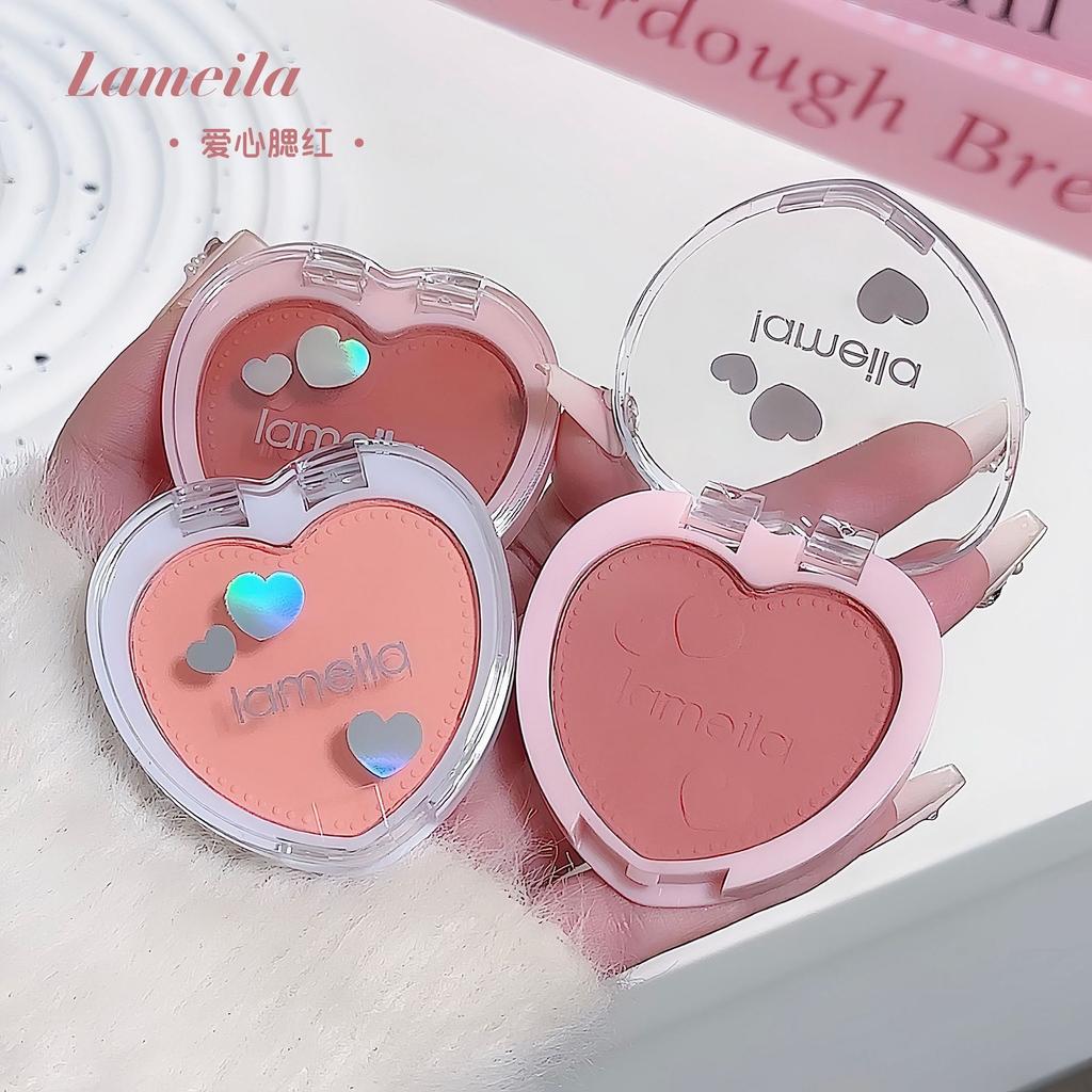 Lameila Single Color Heart Blush Palette Matte Flattering For Olive Skin