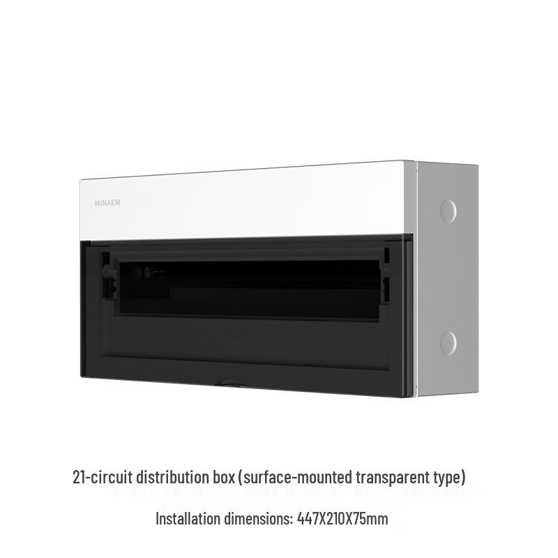 Monslang Surface-Mounted Indoor Distribution Box, 24-Position, High-Value Strong Current Control Box for Household Wiring.