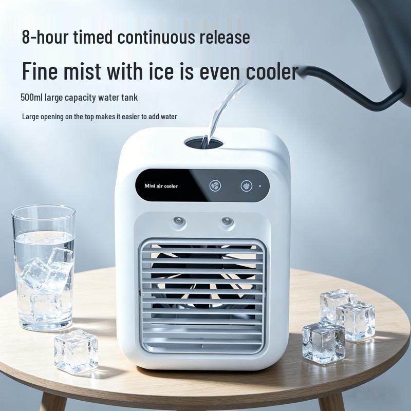 Portable Desktop Air Cooler & Humidifying Fan for Dorms
