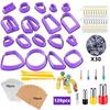 18-129PCS Different Shapes Polymer Clay Cutters Earring Making Supplies Crafts Clay Jewelry Cutting Tools Accessories
