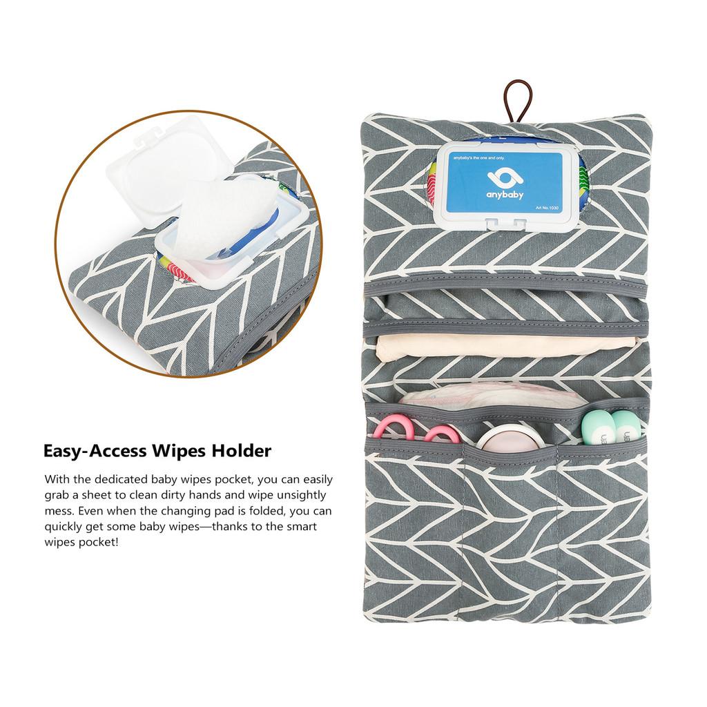 Baby Diaper Storage Bag With Multifunctional Cotton Linen For Travel And Organization