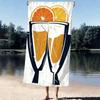 Spicy Margs Margarita Beach Towel Cute Summer Cocktail Print Quick Dry Sandproof Absorbent Towel for Beach Travel Vacation
