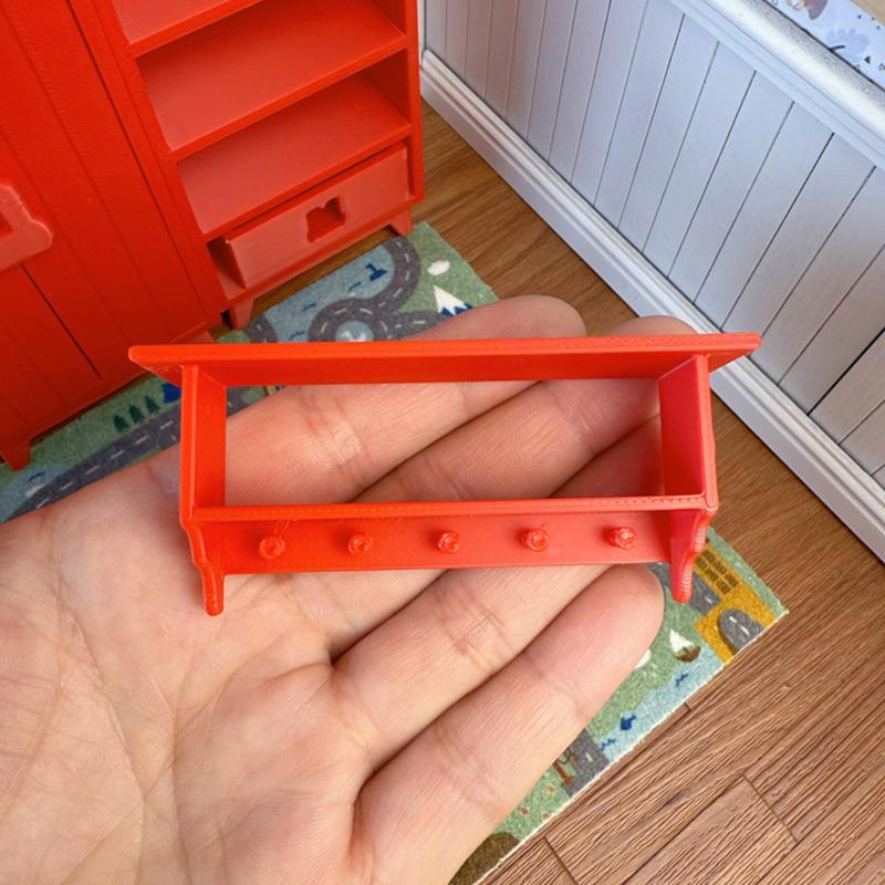 Estante de pared para casa de muñecas de 12 puntos Estante de plástico Lindo accesorio de caja ciega Ob11 Accesorio de fotografía de escena en miniatura