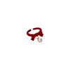 Burgundy Flocking Women's Autumn and Winter Ring Niche Personality Design Simple Index Finger Opening Adjustable Bow