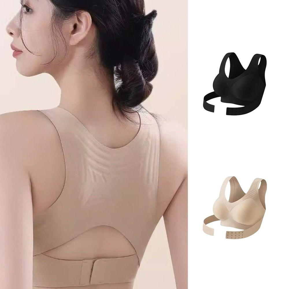 Cross Back Front Closure Bra Posture Corrector Underwear Women  Female Lingerie