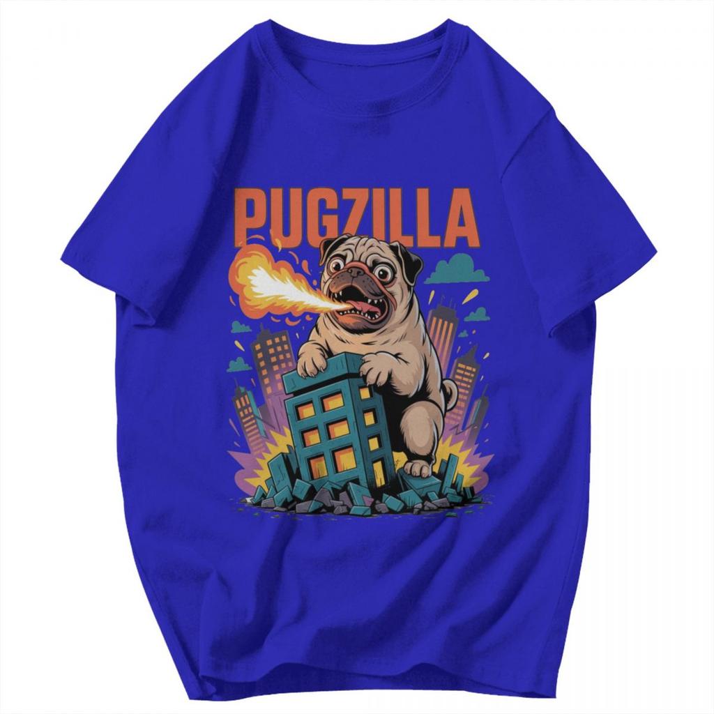 Men T Shirt Pugzilla Dog Lover Funny Japanese Pug Dog Lover Fun Idea Y2K Graphic Short Sleeve Unisex Clothes T Shirts