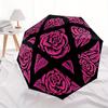1pc Rose Floral Automatic Umbrella High Quality Canopy, Portable Folding Umbrella with, Ideal Gift for - Travel, Everyday, Formal Events, Stylish Acce