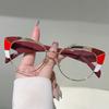 Europe and America Cat Eye Frame Anti-Blue Light Glasses Men Women Fashion Piece Together Color High Definition Eyeglasses