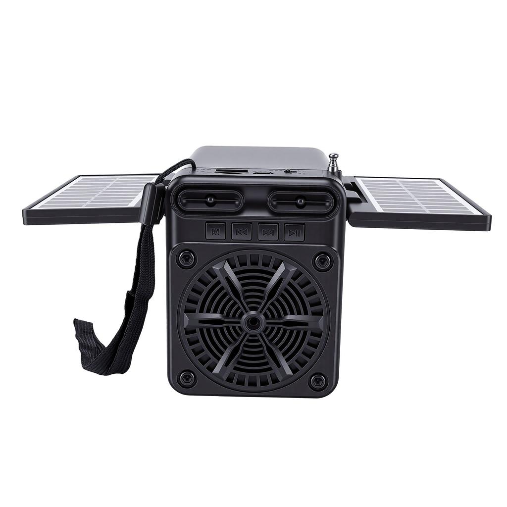 Solar Radio Support USB Small Memory Card Playback Bluetooth Speaker Music Player for Outdoor