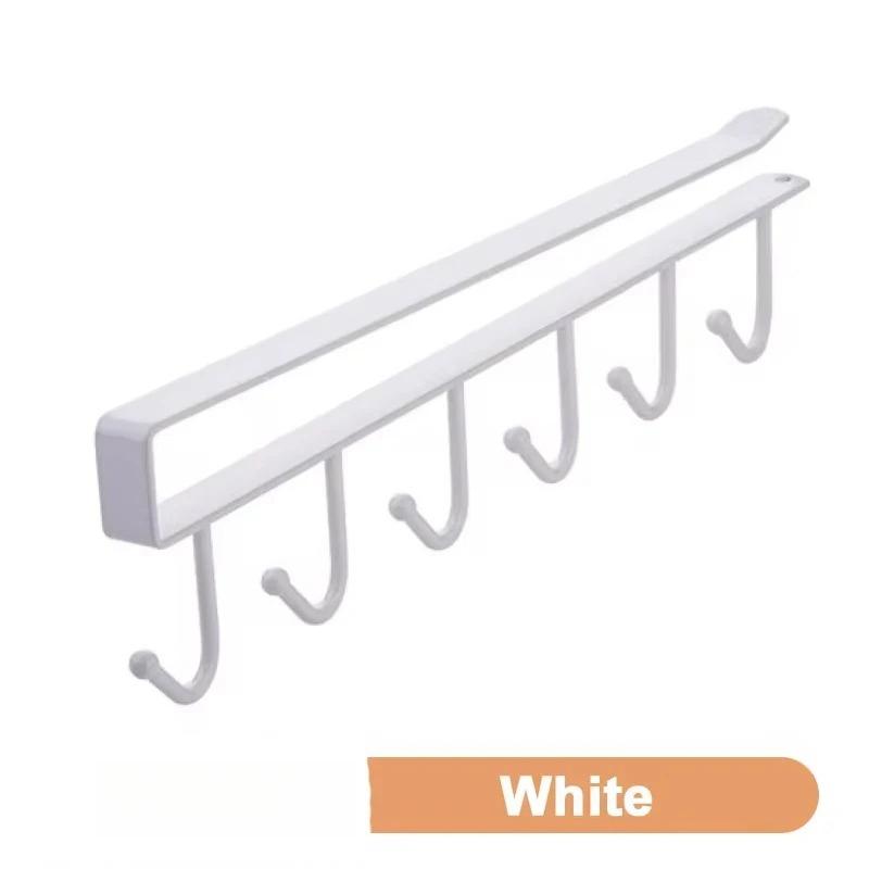 Coffee Cup Mug Holder Black White Hooks Shelf Multifunction Kitchen Cabinet Sundries Organizer Storage Hanger белый 1490₽