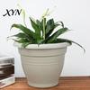 Outdoor Yard Plant Holders Round Flower Pot, Lightweight Pot with Drainage Garden Pots Holes, Modern Planter for Indoor And Plants Durable Plastic