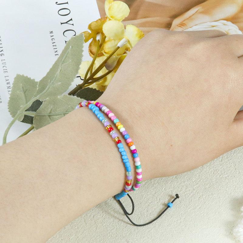 WTEMPO 10pcs Colorful Mini Beads Bracelets Set Summer Beach Surfing Bracelets Four Season Party Decorative Bracelet Gifts
