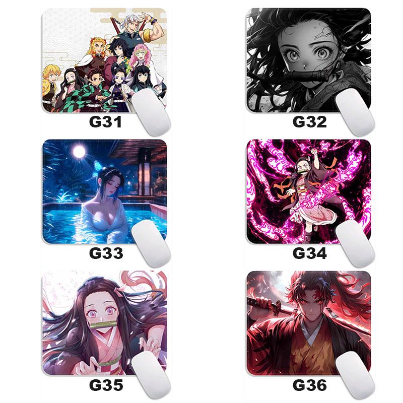 Anime Standard Mouse Pad Demon Slayer Gamer Mouse Mat Small Gaming Mousepad Travel Mouse Mats Non-Slip Office Mousemats