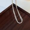 S925 Sterling Silver Korean-Style Multi-Layer Snake Chain Necklace for Women
