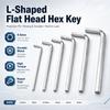 20pcs L-Hex Key Set 1.5-5mm Precision Chrome Vanadium Steel Allen Wrench with Holder for Home Auto Maintenance