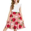 Sommer Kinder Kleid Mädchen Gedruckt Blumen Casual Nette Rundhals Prinzessin Kleid