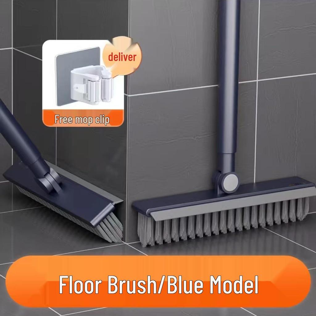 Long-Handle Floor and Tile Brush for Bathroom Cleaning