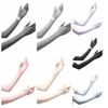 Non-slip Ice Silk Arm Sleeve Sun Protection Sunscreen Sleeve Gloves Thin Long Sleeve  Riding