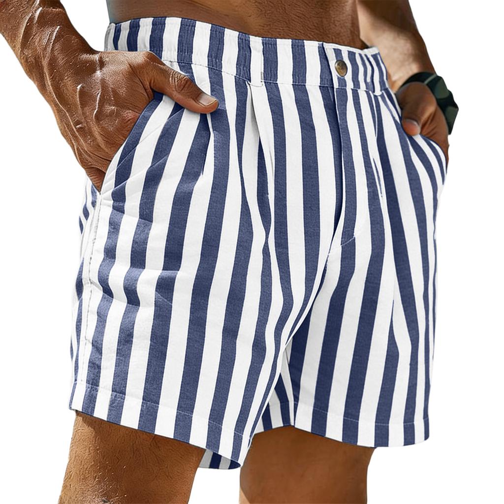 Men's Casual Shorts With Comfortable Lightweight Button Pockets And Monochrome Beach Shorts