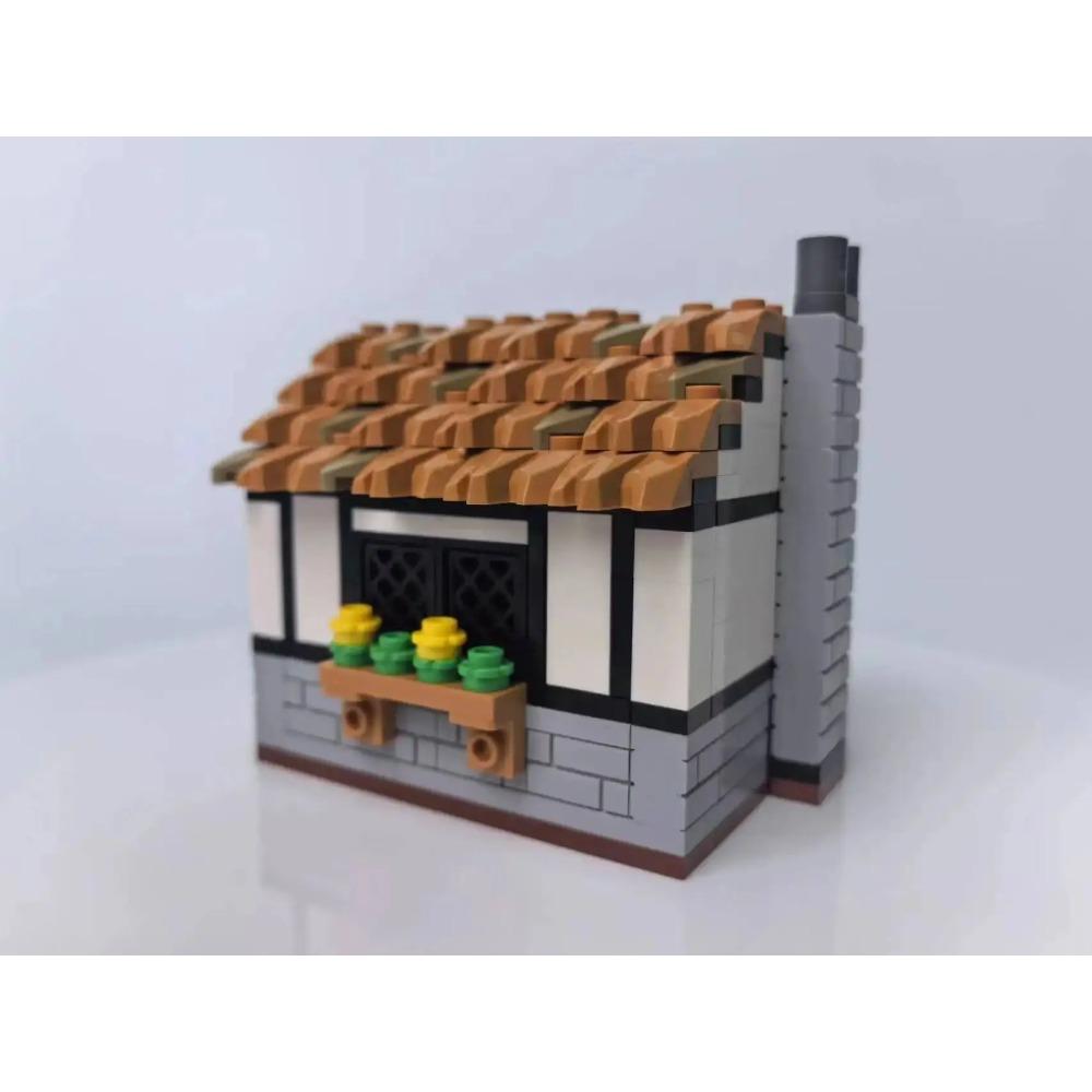 

230 шт. MOC Уличный вид Средневековый Мини-дом Фермерский дом Водяное колесо Строительные блоки Городская архитектура Рыцарь Солдат Замок Игрушки Подарок PDF Guide by Email