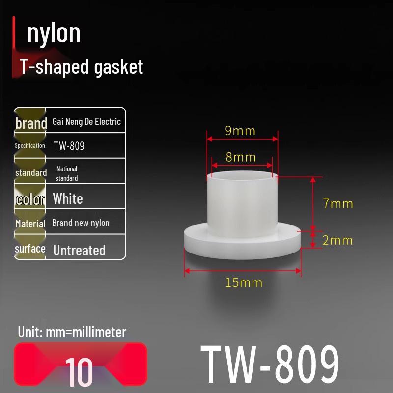 T-Shaped Nylon Gasket Ring Screw Shaft Sleeve with Concave-Convex Insulation Pad M2