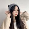 Women's Winter Sling Cozy Fleece Knit Black Beanie Hat