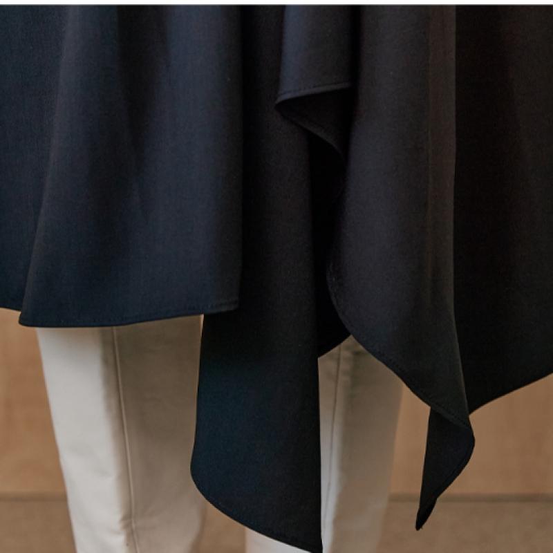 Maxza Unbalanced Drape Belted Shirt Dress Zd05qp600on