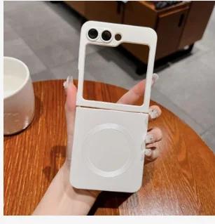 Galaxy Z Flip 7FE 6 5 4 3 Wireless Charge For Magsafe Magnetic Phone Case For Samsung Z Flip5 Flip4 Flip6 Flip7 Protective Cover