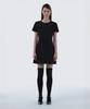 Mausolleum Belted Round Neck Suit Dress - Black