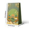 12PCS Eid Al-Fitr Ramadan Flat Open Bag Kraft Paper Multicolor Candy Bag Mixed Pattern with Stickers Packing Bag Eid Mubarak