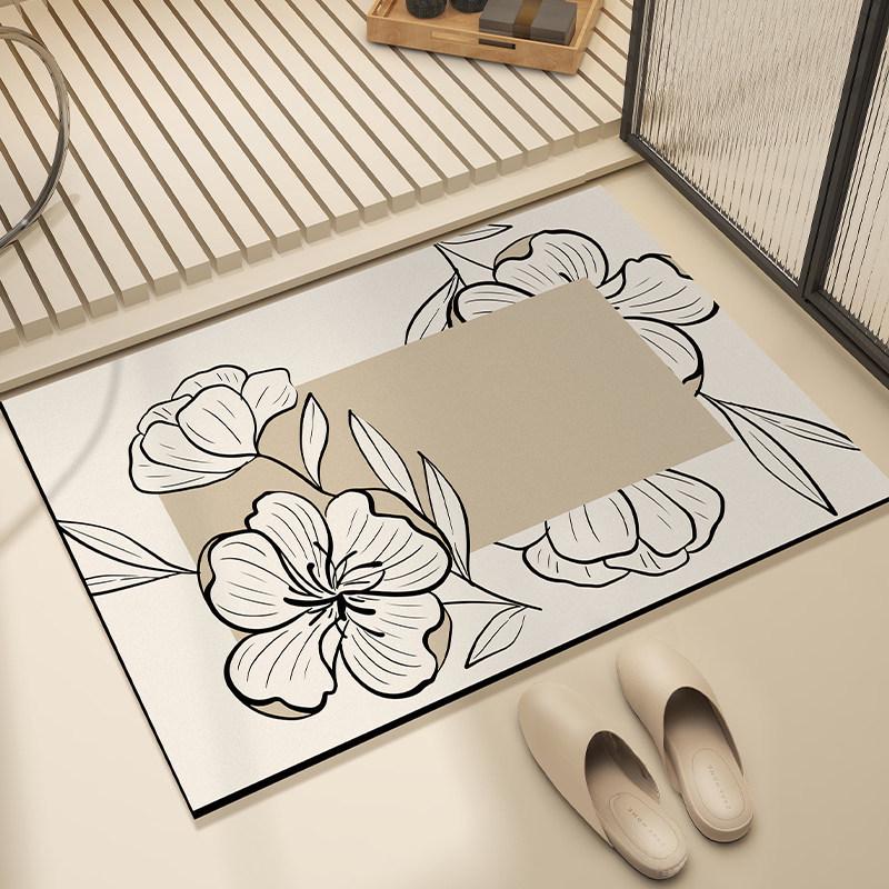 Cartoon Non-slip Absorbent Bathroom Mat - Stain-Resistant, Easy-Clean, Quick-Dry Carpet for Household Toilets and Doors