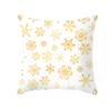New Christmas Golden Snowflake Peach Leather Velvet Pillowcase Home Sofa Pillow Cushion Cover