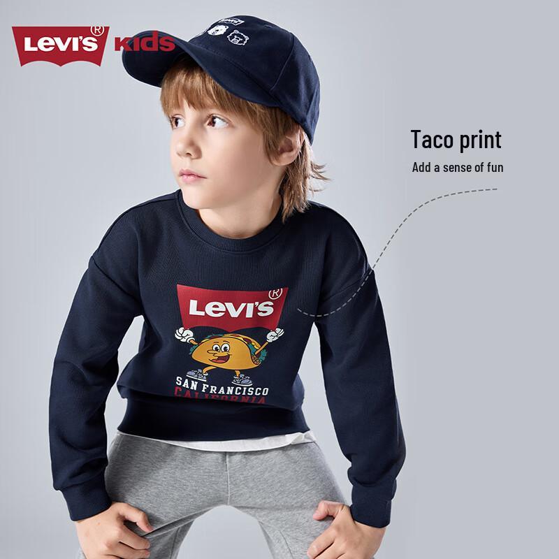 LEVI'S Boys' Fleece Taco Pattern Sweatshirt