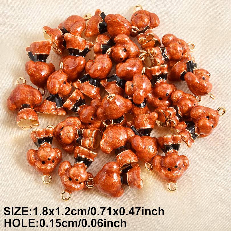 2pcs Cartoon Pendant Hedgehog Duck Flamingo Enamel Animal Charms For Jewelry Making Supplies Handmade Keychain Bracelet Material