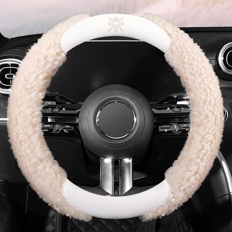Damen Winter Kamelie Plüsch Lenkradbezug - Warm und Weich