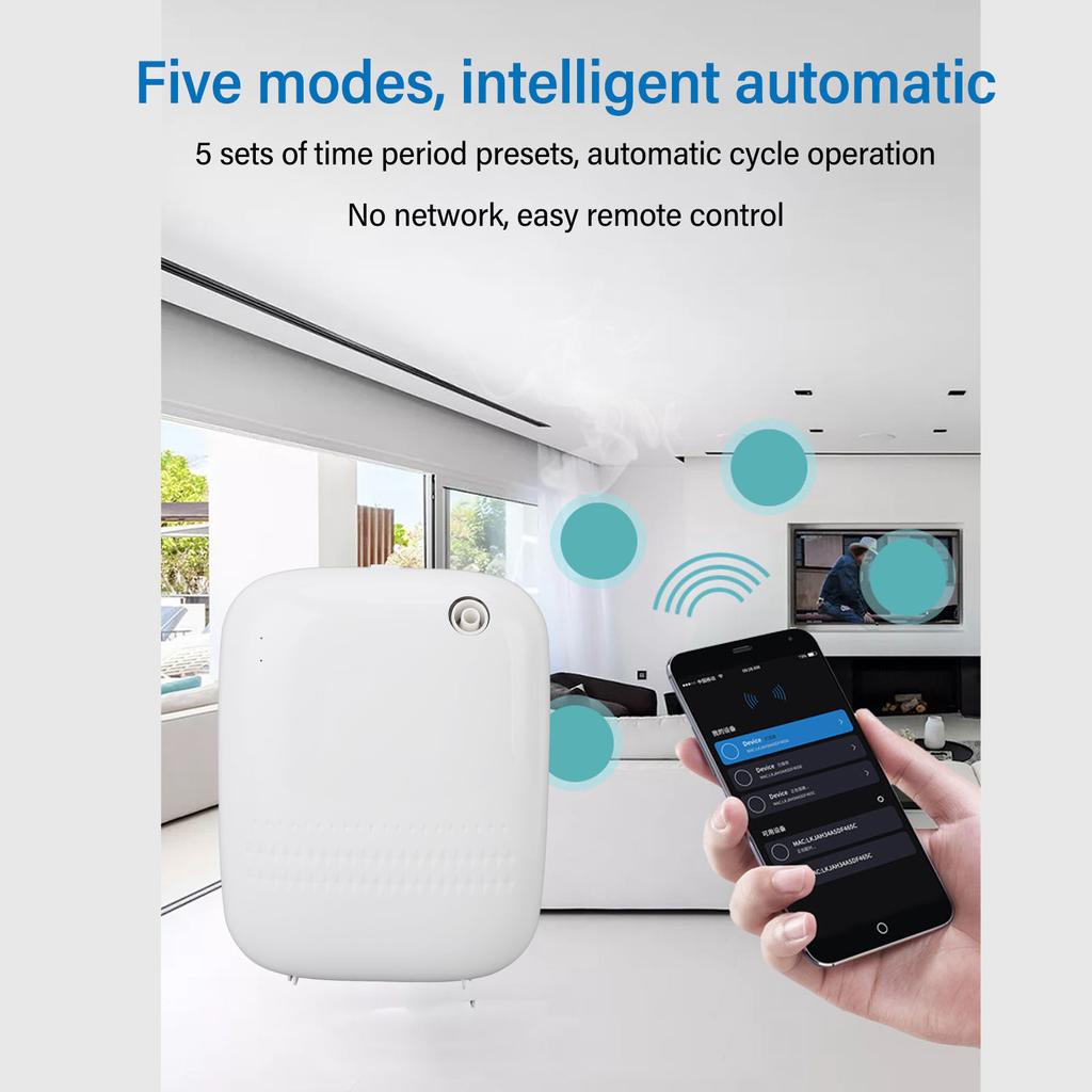 Bluetooth Aromatherapie Diffusor, Multifunktionale Smart Duft Luftmaschine Ätherischer Öl Diffusor für Zuhause Hotel Spa Büro