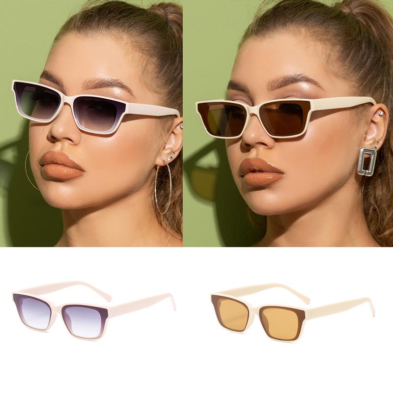 2pcs Fashion Small Rectangle Sunglasses Women Brand Luxury Men Women Cat Eye Sun Glasses Classic Vintage UV400 Outdoor Oculos