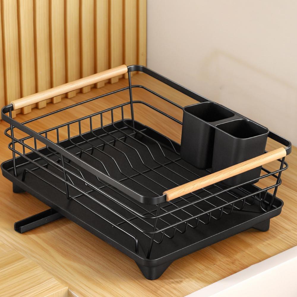 Double-layer Kitchen Dish Drying Rack Space-saving Plate Rack Kitchen Dish Drainer  Countertop