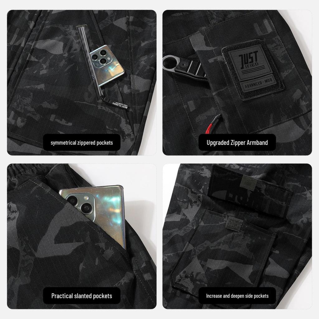 Set da lavoro mimetico da uomo: Resistente all'usura, Traspirante, Elastico Abbigliamento Primavera/Autunno