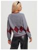 Early Autumn V-Neck Diamond Knit Sweater for Women