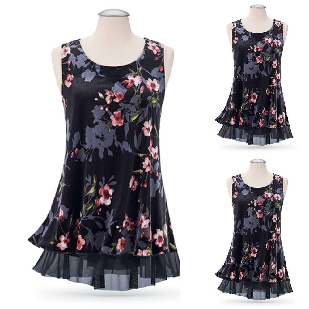 

Женское свободное платье без рукавов больших размеров, летние повседневные пляжные туники в стиле бохо, топы S чёрный