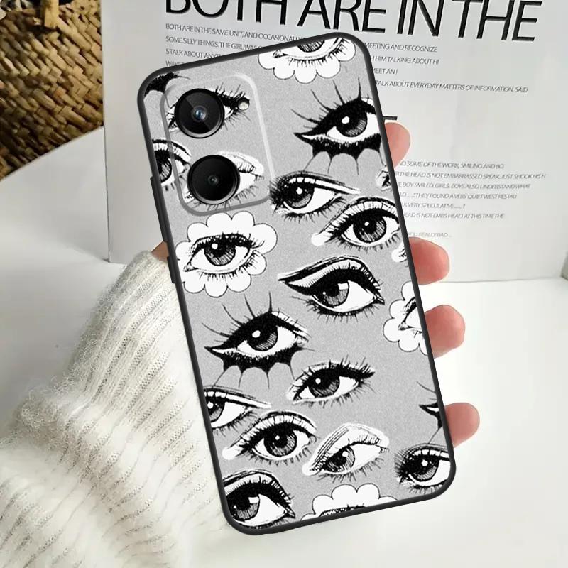 Eye Illustration For Realme GT7 Pro GT6 C75 C61 C67 C63 C71 C55 C51 C65 C53 10 11 12 13 14 15 Pro Plus Case