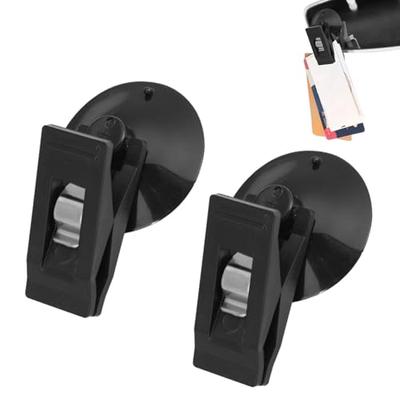 2 Pcs Car Suction Cup Ticket Clips Securely with Strong Suction Cup Size 10101cm