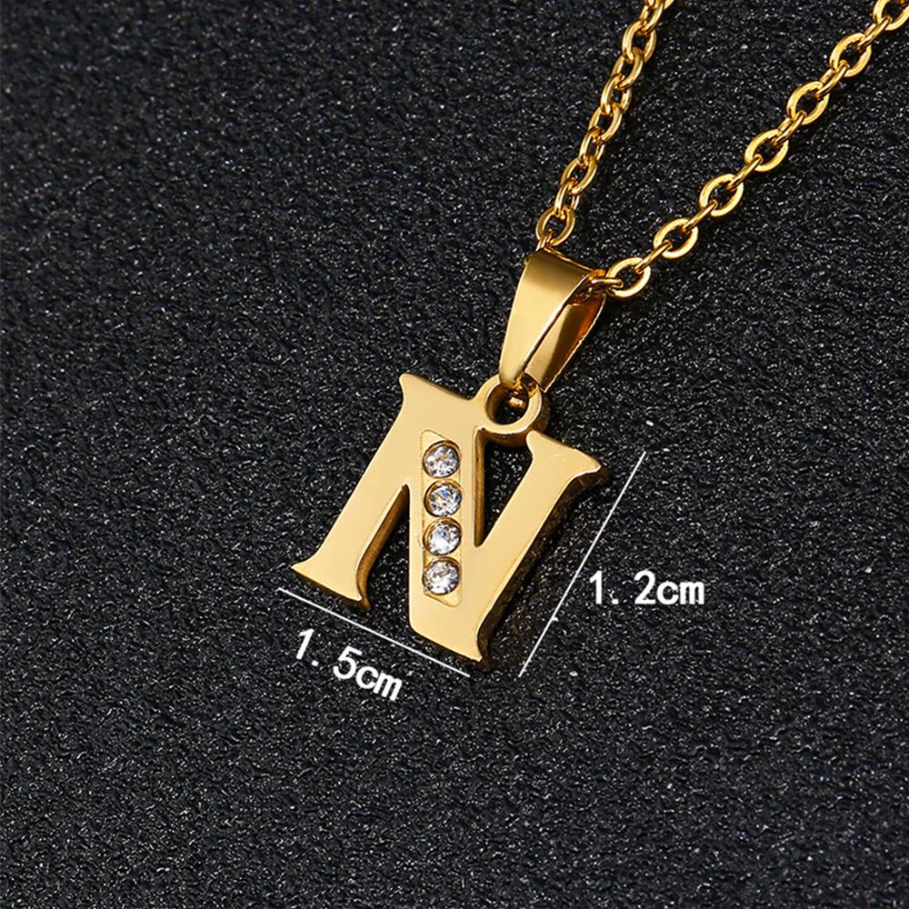 Initial A-Z Letter Name Pendant Female Gold Color Stainless Steel Small Alphabet Necklace For Women Jewelry Birthday Gift 2025