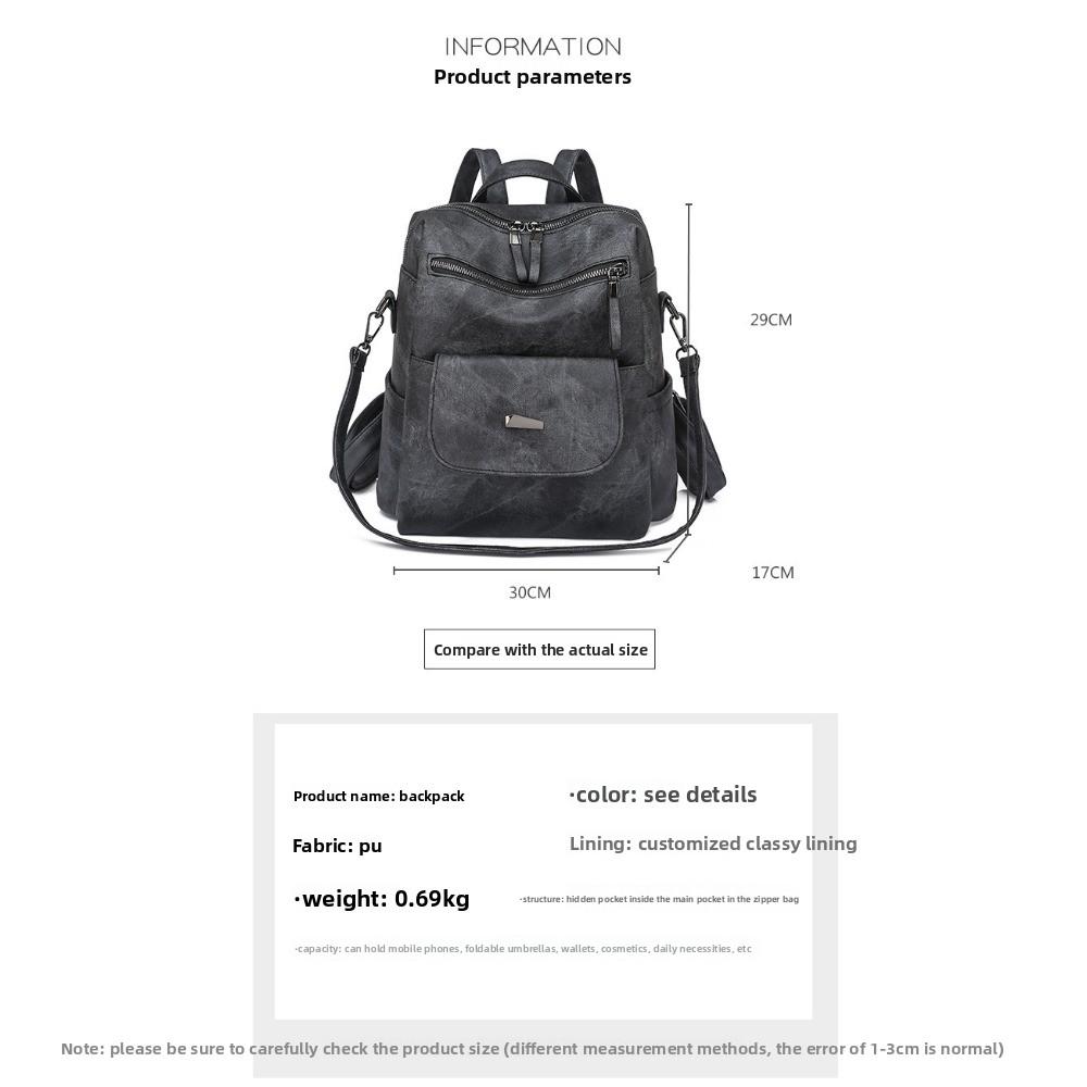 Backpack Backpack Women's Large Capacity Women's Backpack Backpack Women's Bag PU Women's Bag