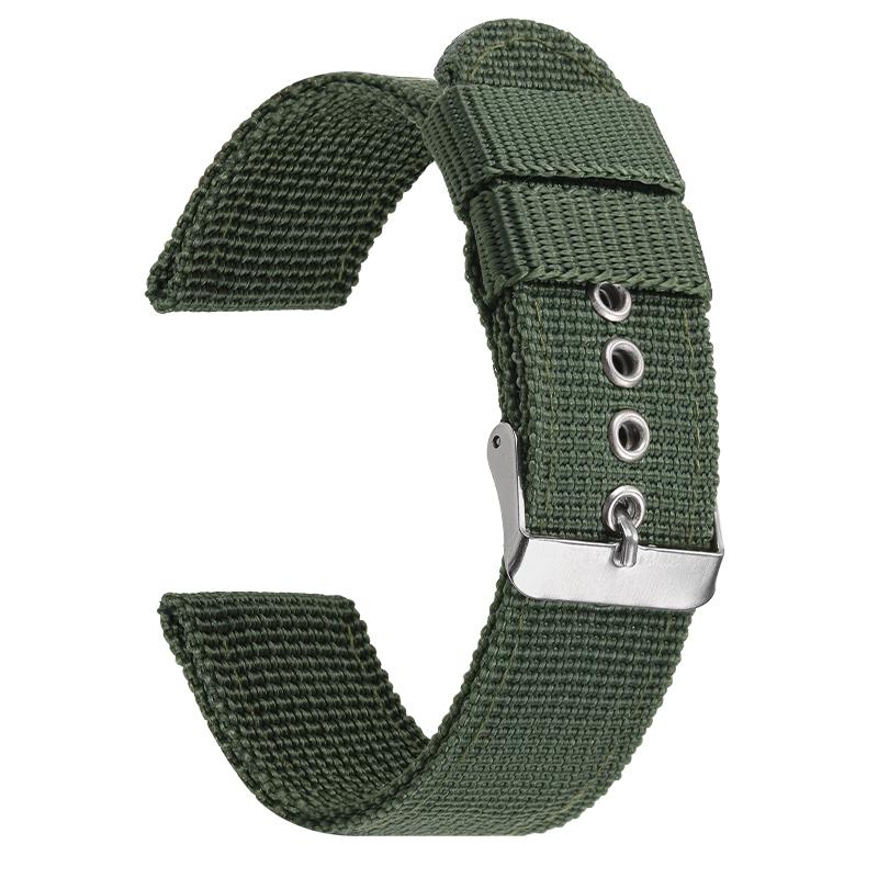 Geripptes Nylon Uhrenarmband für Militär Canvas Stoff Sportarmband 18mm 20mm 22mm Ersatz Uhrenarmband Herren Damen Armband